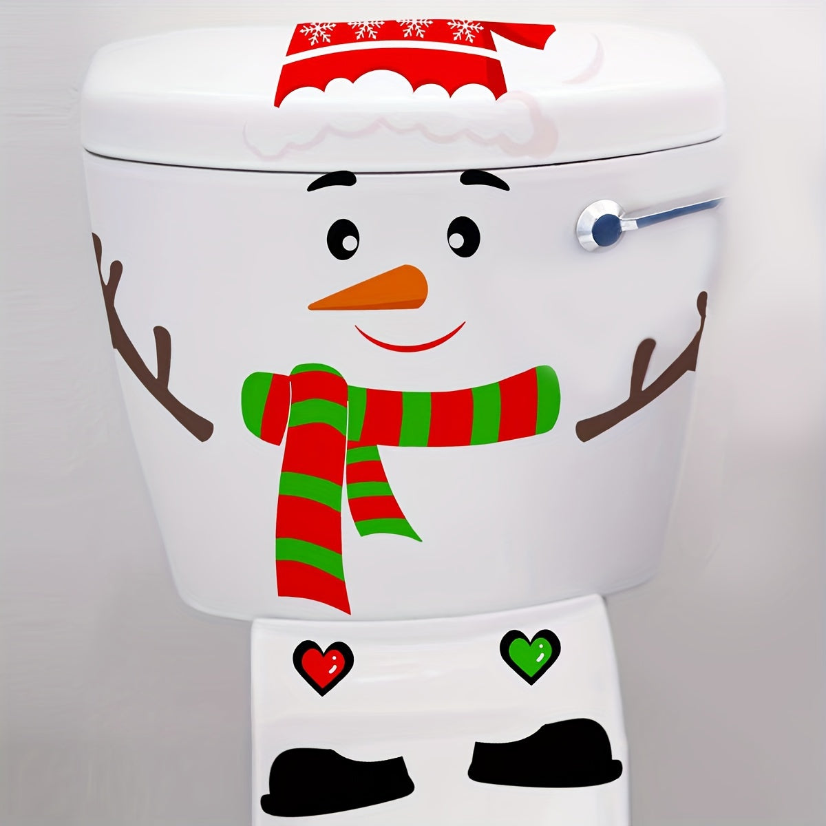 Christmas Snowman Toilet Decoration Stickers