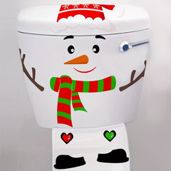 Christmas Snowman Toilet Decoration Stickers