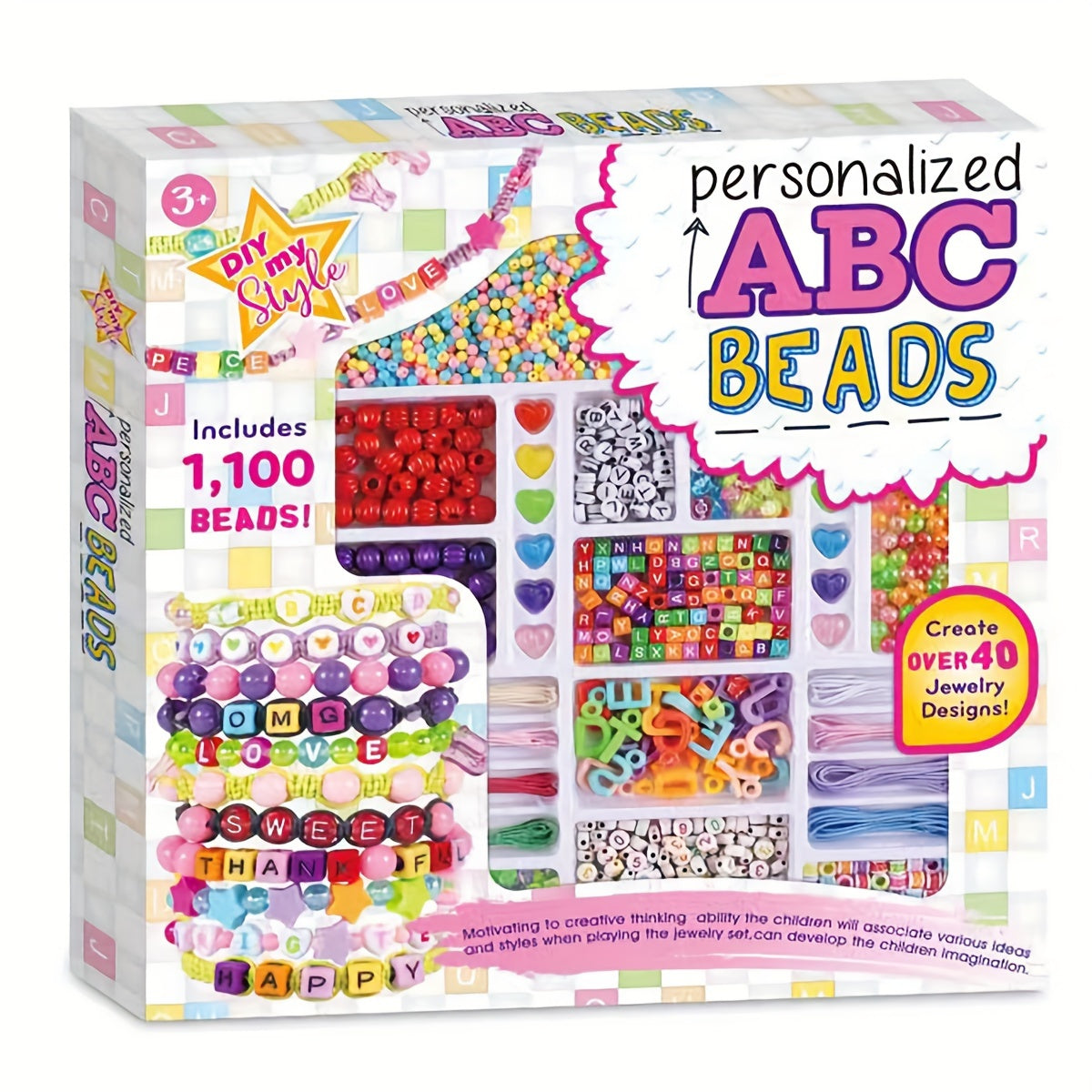 1100pcs Beads Bracelet Making Kit for Girls