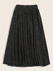 Women's Plus Dalmatian Print High Rise Maxi Skirt