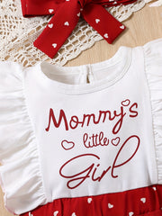 Girl's Romper Mommy's Little Girl Ruffle Sleeveless Jumpsuit