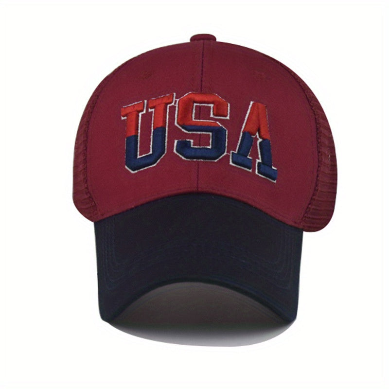Embroidered Cotton American Flag Baseball Cap