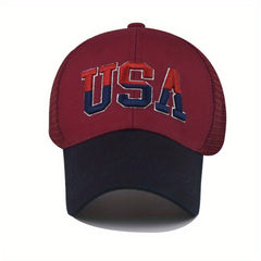Embroidered Cotton American Flag Baseball Cap
