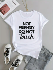 Letter Graphic Sports Round Neck T-shirt Women's Activewear