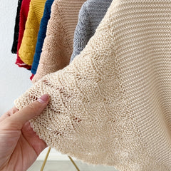 Ruffle Shawl Knitted Warm Cape Women Coldproof Scarf Cloak Cardigan
