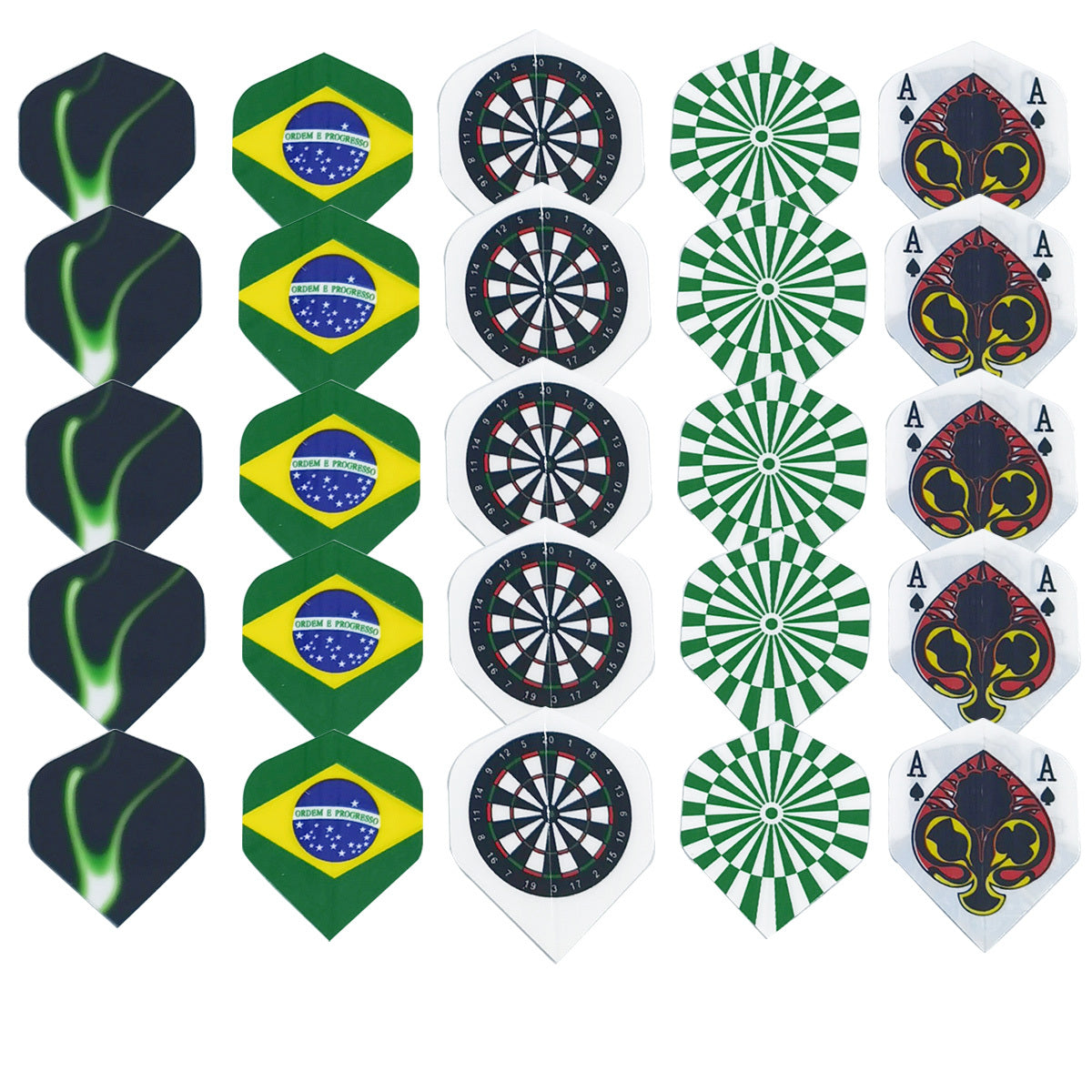 25pcs Darts Wings National Flag Pattern Darts Accessories