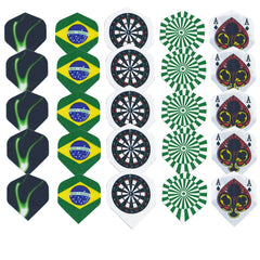 25pcs Darts Wings National Flag Pattern Darts Accessories