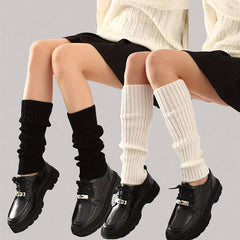 Y2K Rib Knit Leg Warmers - 2pcs