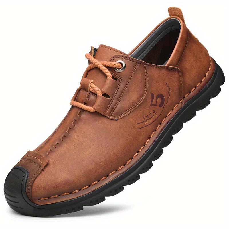 Men's Lace-up Synthetic Leather Shoes Comfortable And Breathable