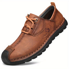 Men's Lace-up Synthetic Leather Shoes Comfortable And Breathable
