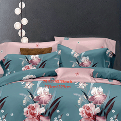 Flower Pattern Duvet Cover Set Soft Comfortable Bedding