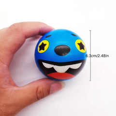12pcs Cartoon Monster Expression Sponge Balls Interactive Toys