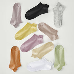 10 Pairs Candy Ankle Socks Low Cut Women's Stockings