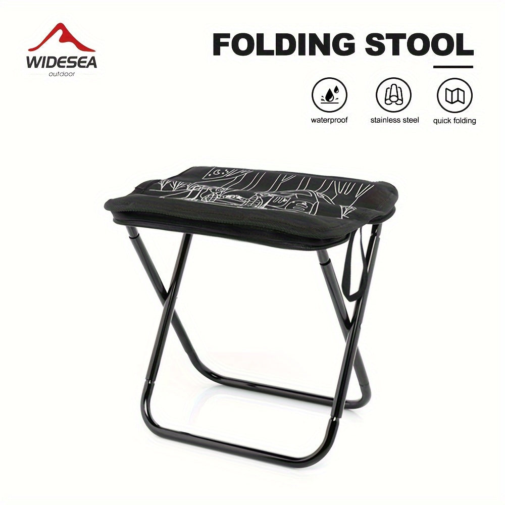 Widesea Foldable Stool For Camping Hiking Travel Outdoor Fishing