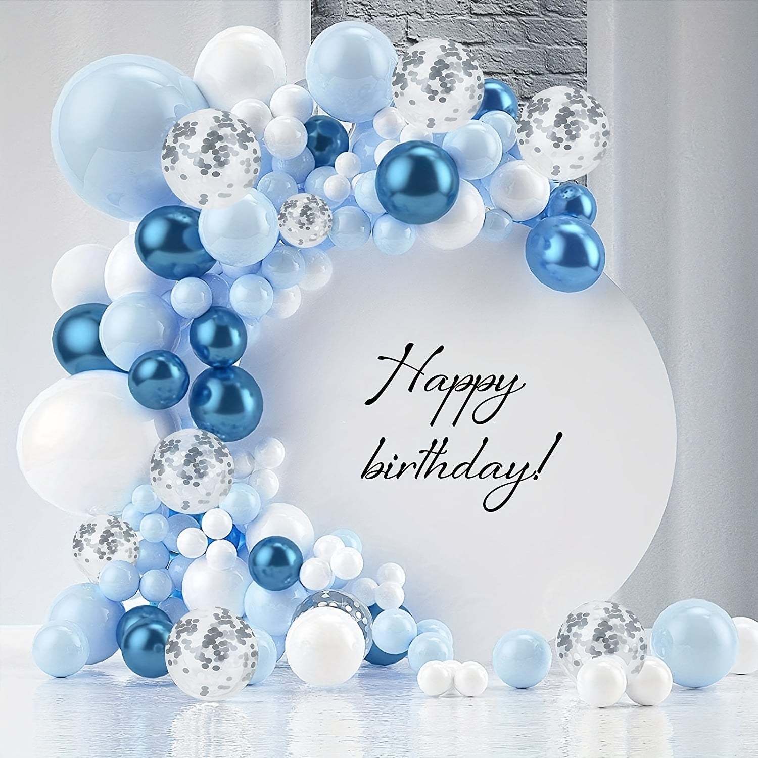 122pcs Metallic & Silvery Confetti Balloons for Party Decor