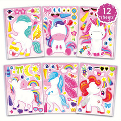 Custom Unicorn Stickers for Toddlers - Party Favors & Activities