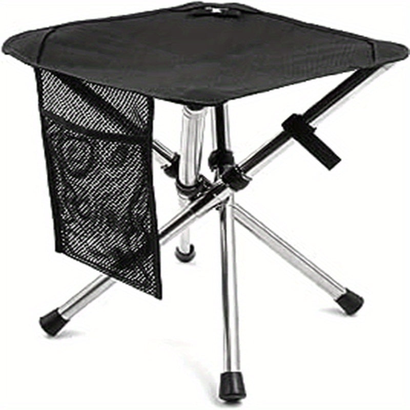 Portable Folding Stool With Side Pocket for Outdoor Camping
