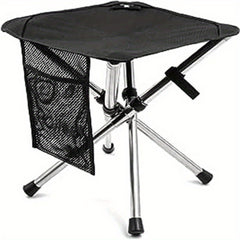 Portable Folding Stool With Side Pocket for Outdoor Camping