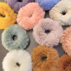 10pcs Colorful Plush Hair Rope Accessories