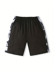 Boys Camo Gym Shorts Quick Dry Lightweight Training Running Jogger