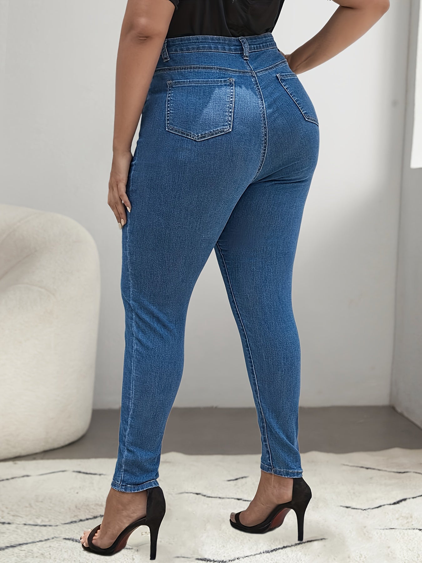 High Rise Skinny Pocketed Jeans