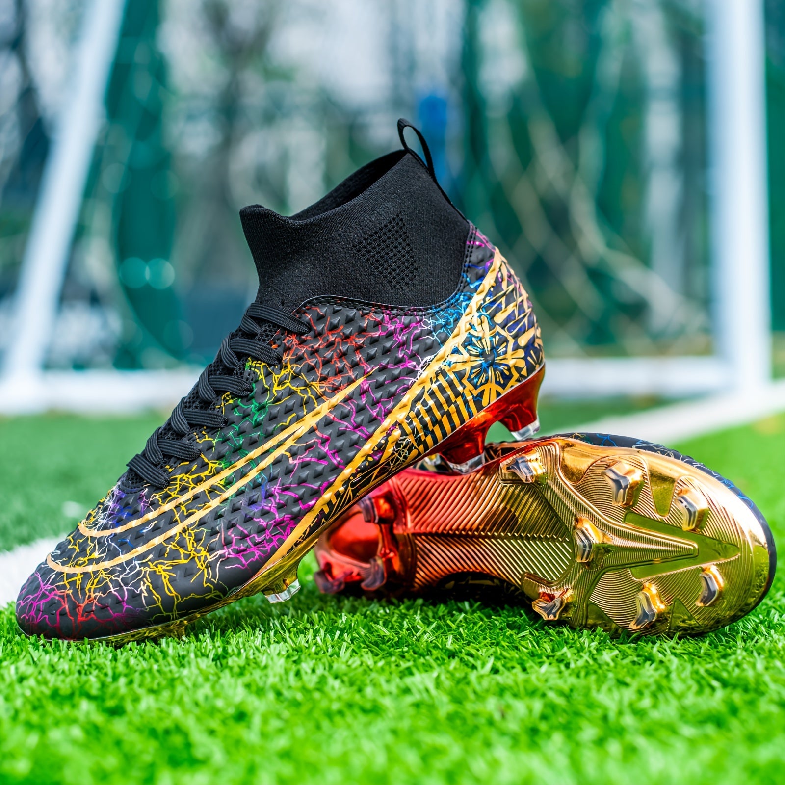 Professional Anti-skid Lace Up AG Soccer Cleats