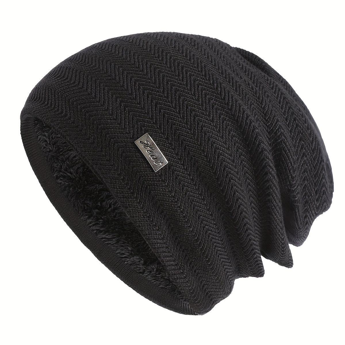 Velvet Woolen Beanie Hat Cold-proof Ear Protection Knitted Ski Cycling Hat