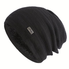 Velvet Woolen Beanie Hat Cold-proof Ear Protection Knitted Ski Cycling Hat