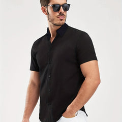 Men's Short Sleeve Casual Shirt for Summer Vacation