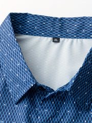 Floral Print Button Up Long Sleeve Shirt for Men