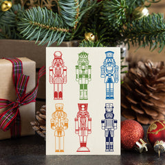 2pcs Nutcracker Self Adhesive Screen Print Stencil for Christmas