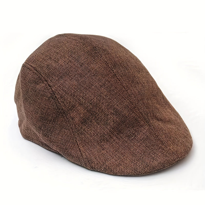 Men's Fabric Beret Newsboy Hat Summer Breathable Hat