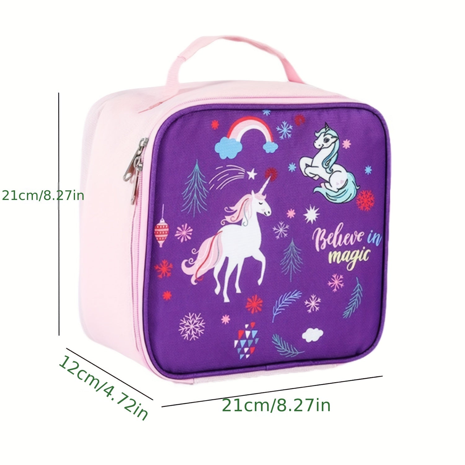 IKEAIDUO Unicorn Lunch Bag for Girls Insulated Leakproof Cooler Tote Bag