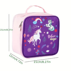 IKEAIDUO Unicorn Lunch Bag for Girls Insulated Leakproof Cooler Tote Bag