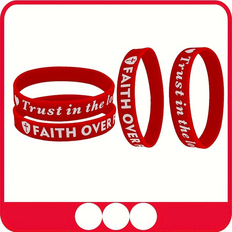 Colorful Team Trust Inspirational Silicone Bracelet
