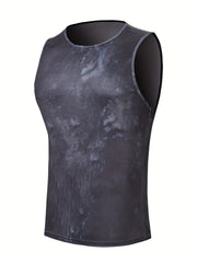 Men's Camo Tank Top High Stretch Sleeveless Shirt