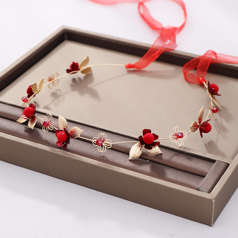 Chinese Red Wedding Hair Accessories Set