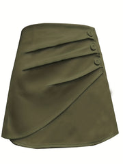 Ruched Mini Skirts Casual Bag Hip Spring & Summer Women's Clothing