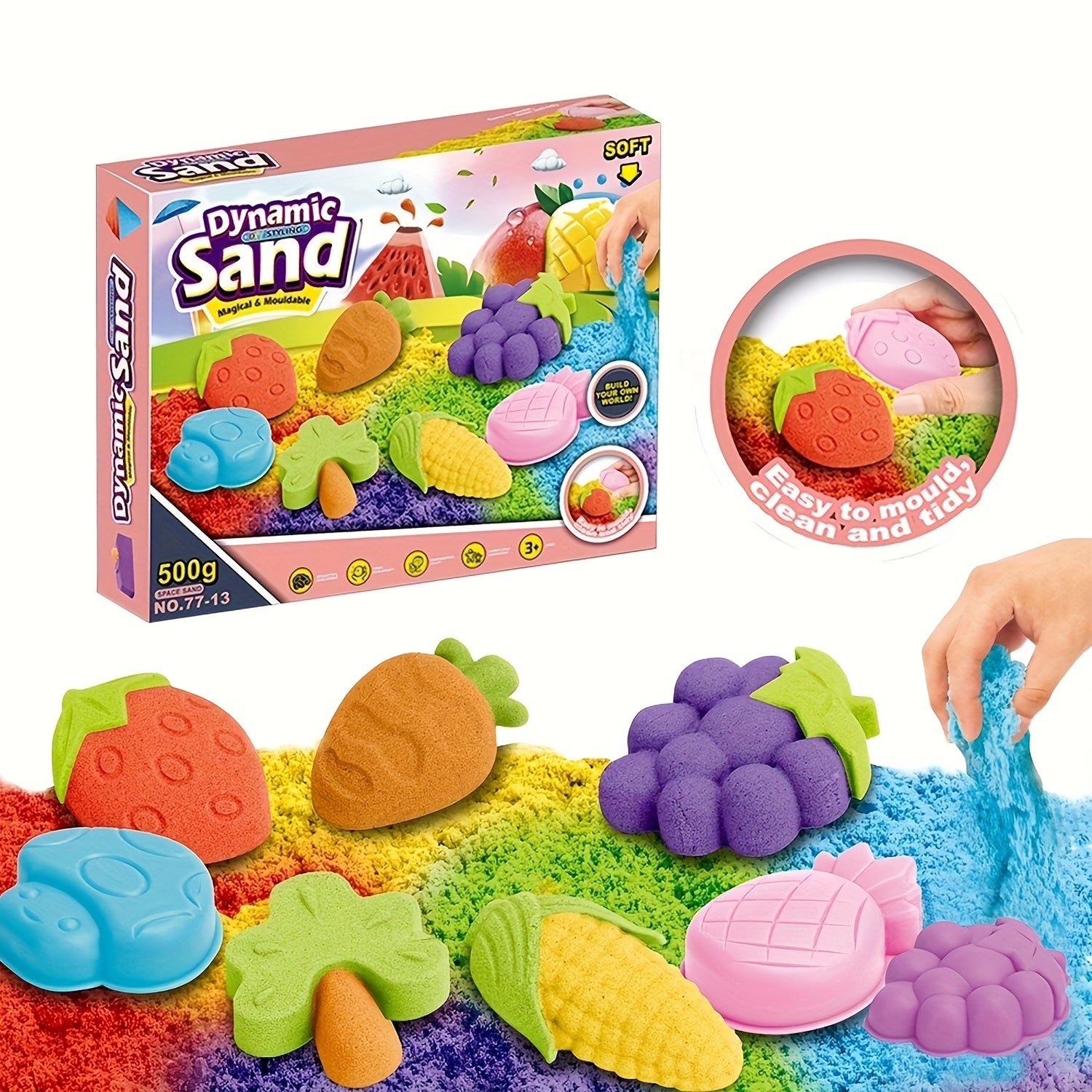 Interactive Space Sand Magic Box Sandplay Set with Beach Toys