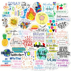 50pcs Inspirational Motivational Stickers Laptop Scrapbook Water Bottles Planner