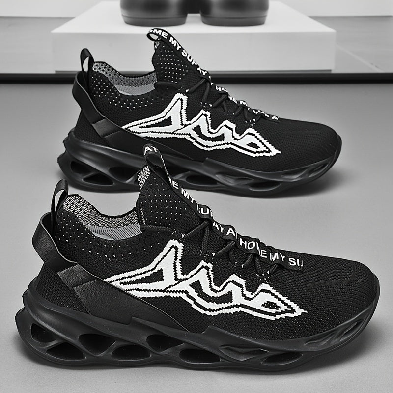 Men's Lace up Blade Sneakers Comfortable Breathable Shoes