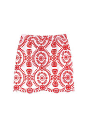 Geometric Print Embroidered Skirt Ethnic Style Retro Casual