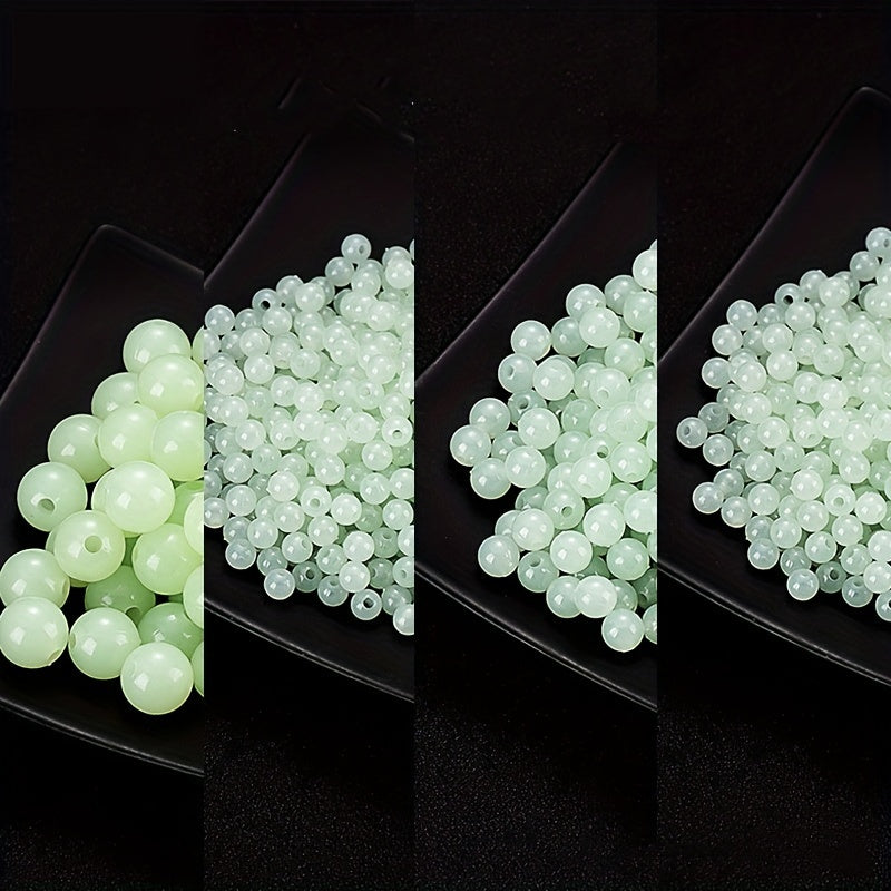 Luminous Hard Plastic Fishing Beads 4-10mm Tackle for Bait, Bracelet, Necklace