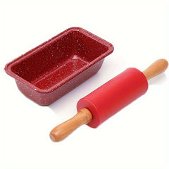 Nonstick Extra Small Bakeware Set with Toast Mold & Silicone Rolling Baking Tool