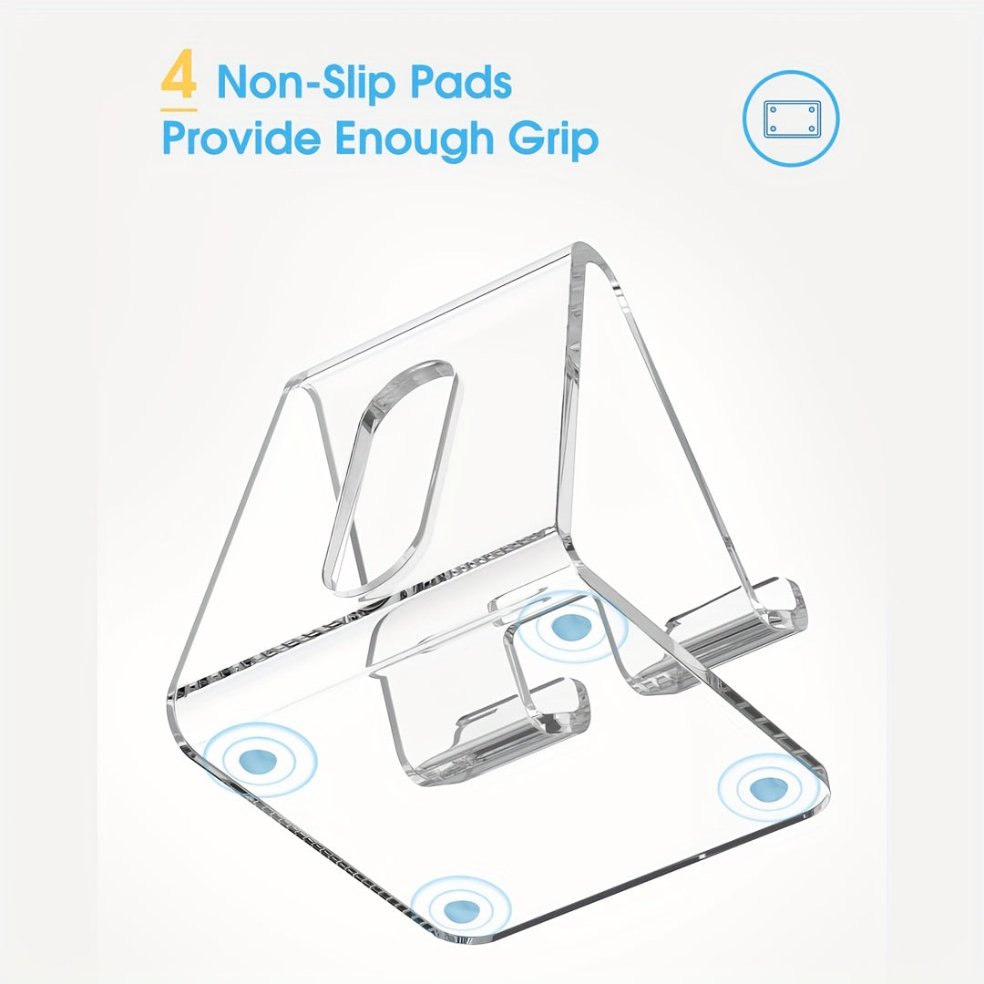 Acrylic Phone Holder Transparent Phone Holder for All Smartphones