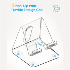 Acrylic Phone Holder Transparent Phone Holder for All Smartphones