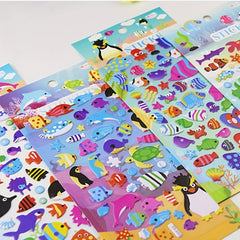 10 Pack Ocean Theme PVC Stickers Sea World Animal Decals for Cars Laptops