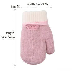 Kids Winter Warm Gloves - Solid Thickened Gloves