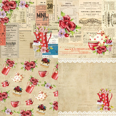DIY Album Scrapbook Journaling Paper Afternoon Tea Background Paper