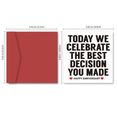 Anniversary Card For Husband/Wife I Love You Gift Happy Wedding Anniversary Card